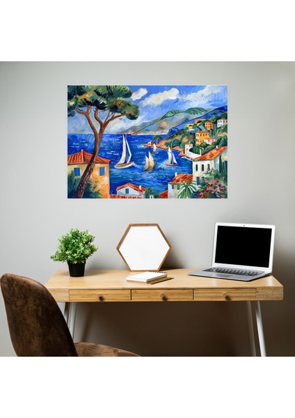 Henri Matisse Sahil Yelkenlileri Duvar Dekorasyonu - Henri Matisse, Henri Matisse, Duvar Sanatı, Kanvas Tablo, 50X30