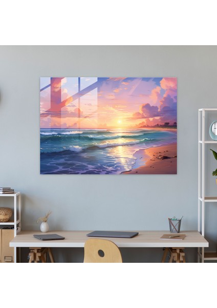 Hipnoz Cam Baskı - Hipnoz, Sakin Ortam, Huzur ve Rahatlama, Cam Baskı, 45X30