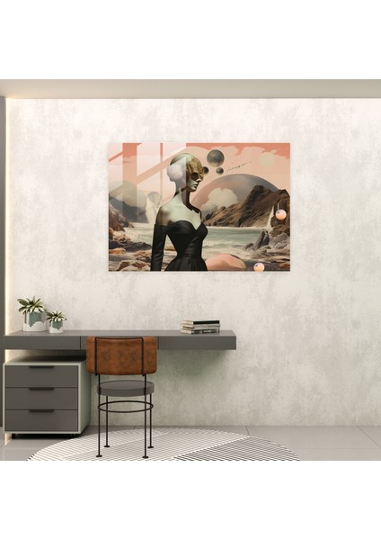 - Hipnoz, Çağdaş Kolaj, Cam Duvar Sanatı, Modern Sanat, 45X30 fiyatları