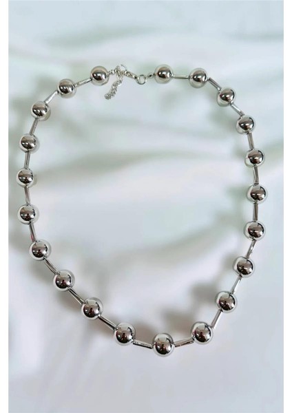 Metalize Boru Top Kolye