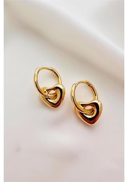 Metal Kalp Halka Küpe modelleri