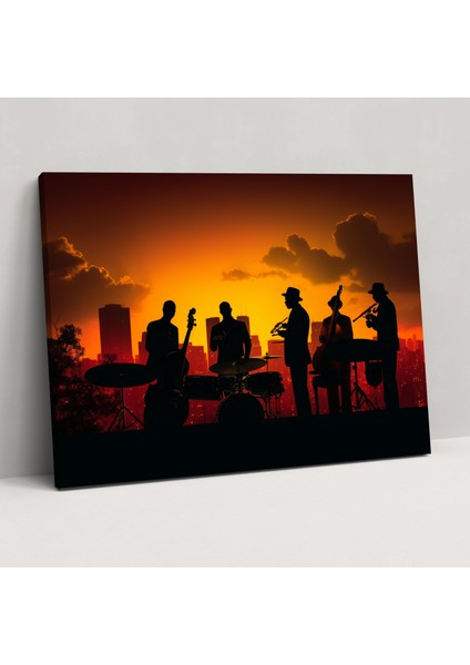 Harlem Jazz Band Kanvas Tablo - Harlem, Duvar Dekorasyonu, Kanvas Tablo, Duvar Sanatı, 100X70