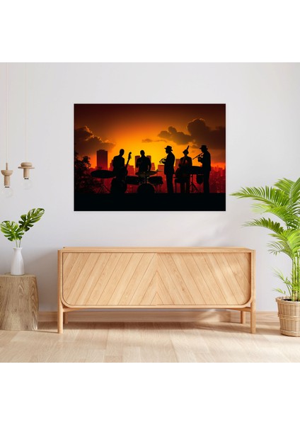Harlem Jazz Band Kanvas Tablo - Harlem, Duvar Dekorasyonu, Kanvas Tablo, Duvar Sanatı, 100X70 modelleri