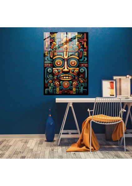 Soyut Maya Cam Baskı - Maya, Maya, Ev Dekorasyonu, Duvar Dekorasyonu, 30X45 fiyatları