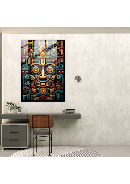 Soyut Maya Cam Baskı - Maya, Maya, Ev Dekorasyonu, Duvar Dekorasyonu, 30X45 modelleri