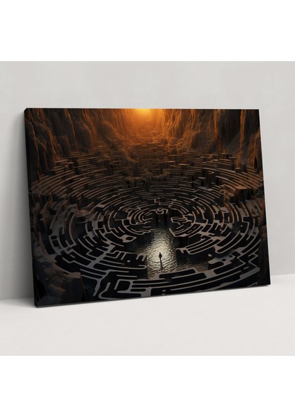 Bilinçaltı Labirenti Kanvas Tablo - Hipnoz, Aklın Derinlikleri, Kanvas Tablo, Duvar Tablosu, 50X30