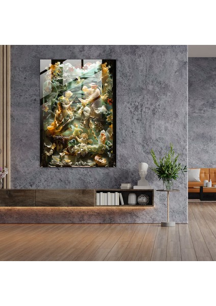 Maniyerizm Cam Sanatı - Tuhaf Figürler - Maniyerizm, Maniyerizm, Modern Sanat, Ev Dekorasyonu, 30X45 fiyatları