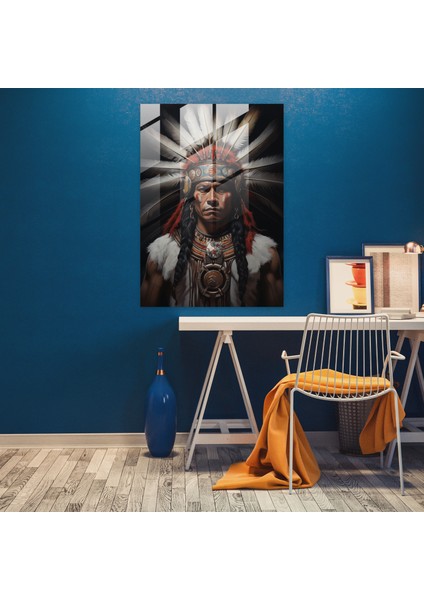 Inka Uygarlığı Portresi Cam Baskı - Maya, Ev Dekorasyonu, Modern Sanat, Inka Uygarlığı, 30X45 fiyatları