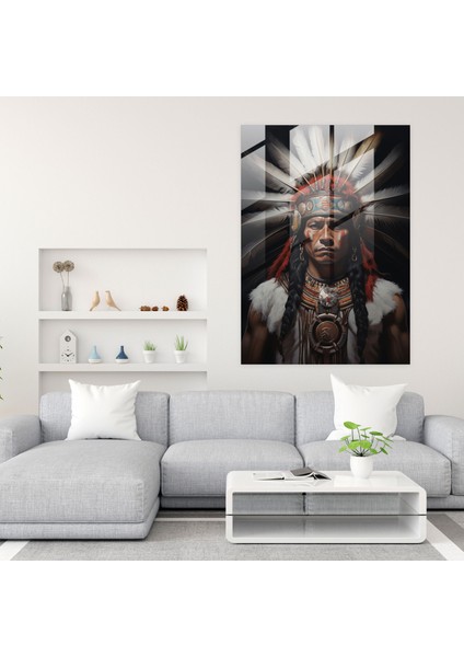 Inka Uygarlığı Portresi Cam Baskı - Maya, Ev Dekorasyonu, Modern Sanat, Inka Uygarlığı, 30X45 modelleri