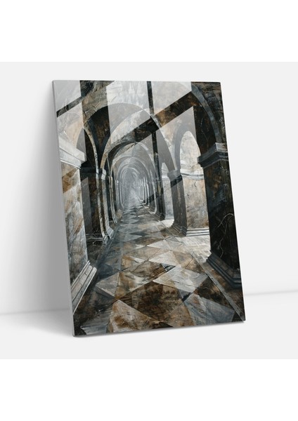 Bozulmuş Oranlar Cam Duvar Sanatı - Maniyerizm, Modern Sanat, Cam Sanatı, Maniyerizm, 30X45