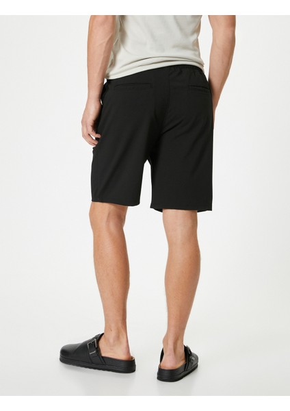 Slim Fit Şort Bermuda Beli Bağcıklı Cep Detaylı fırsatları
