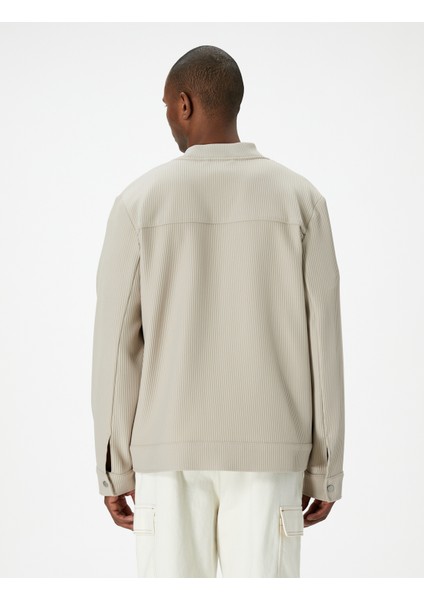 Bomber Ceket Dokulu Fermuarlı Cep Detaylı fırsatları