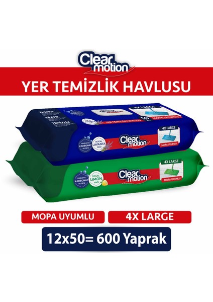 Clear Motion Yer Temizlik HAVLUSU(12X50) 600 Yaprak