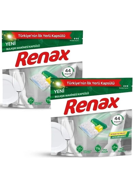 Renax Bulaşık Makine Kapsülü 88' Li (2X44 Adet)