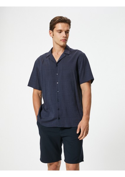 Slim Fit Şort Bermuda Beli Bağcıklı Cep Detaylı