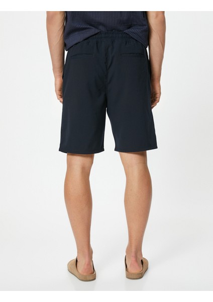 Slim Fit Şort Bermuda Beli Bağcıklı Cep Detaylı fırsatları