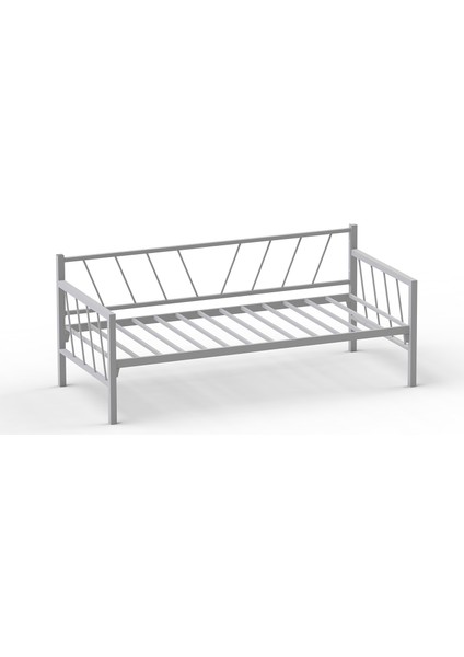 Glory Daybed Tek Kişilik Sedir Divan Metal Karyola 90 x 200 cm - Beyaz