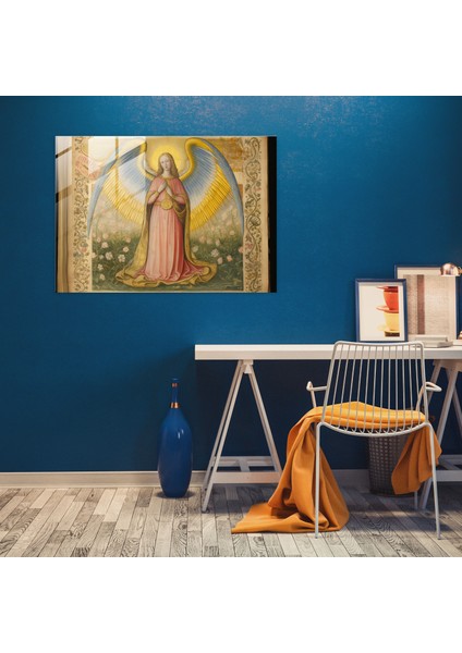Ortaçağ Melek Cam Baskı - Ortaçağ, Modern Sanat, Ortaçağ El Yazması Aydınlatma, Ruhani Işık, 45X30 modelleri