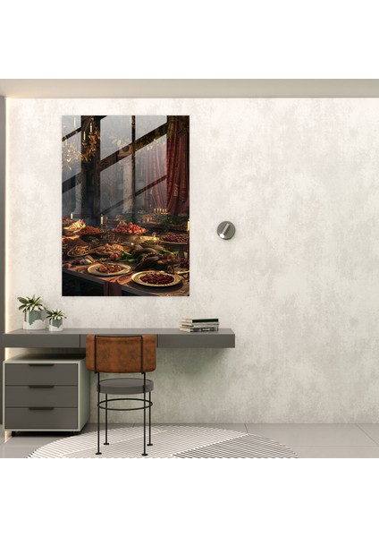 Maniyerizm Ev Dekorasyonu - Gösterişli Rönesans Ziyafeti - Maniyerizm, Rönesans Ziyafeti, Cam Sanatı, Cam Baskı, 30X45