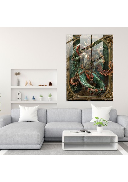 Maniyerizm Cam Duvar Sanatı - Kaprisli Efsanevi Yaratıklar - Maniyerizm, Cam Duvar Sanatı, Ev Dekorasyonu, Duvar Dekorasyonu, 30X45 fiyatları