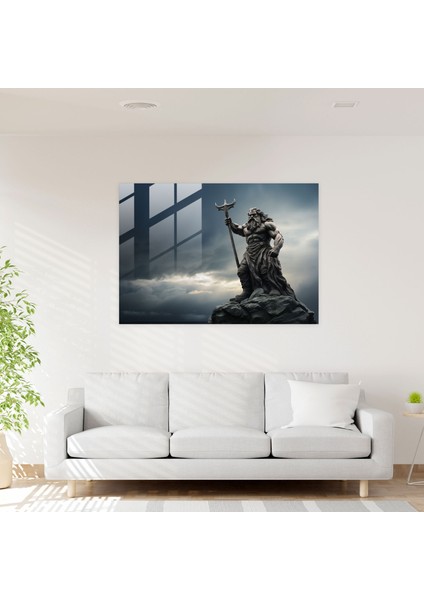Mitoloji Cam Baskı - Iskandinav Tanrısı - Mitoloji, Cam Sanatı, Ev Dekorasyonu, Kudretli Çekiç, 45X30 fiyatları