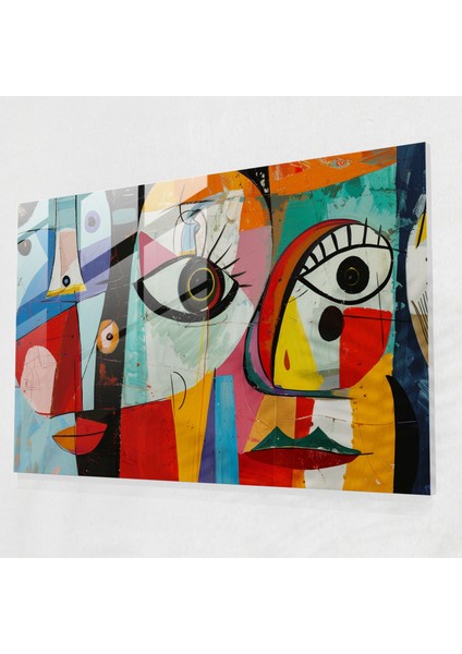Pablo Picasso Cam Duvar Sanatı - Eğlenceli Şekiller - Pablo Picasso, Tasarım, Pablo Picasso, Eğlenceli, 45X30