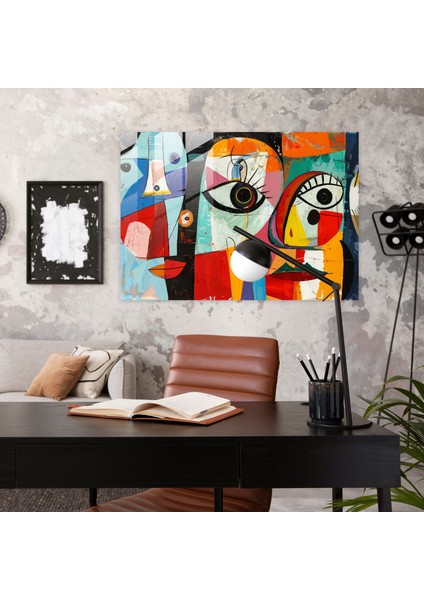 Pablo Picasso Cam Duvar Sanatı - Eğlenceli Şekiller - Pablo Picasso, Tasarım, Pablo Picasso, Eğlenceli, 45X30 fiyatları