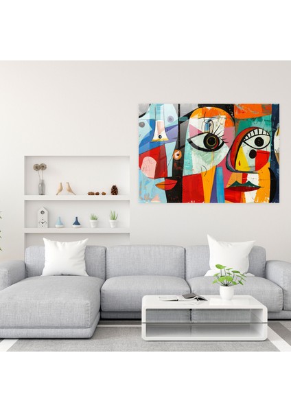 Pablo Picasso Cam Duvar Sanatı - Eğlenceli Şekiller - Pablo Picasso, Tasarım, Pablo Picasso, Eğlenceli, 45X30 modelleri