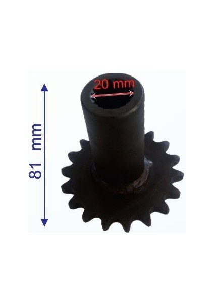 Ön Dişli Atv 18T - 428 Iç 20 mm Uzunluk 81 mm Tm