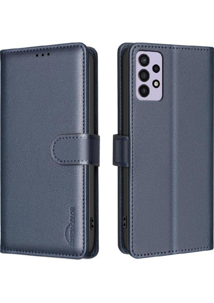 Samsung Galaxy A32 4g Kart Tutucu Kickstand Cüzdan Rfıd Pu Için Flip Case (Yurt Dışından)
