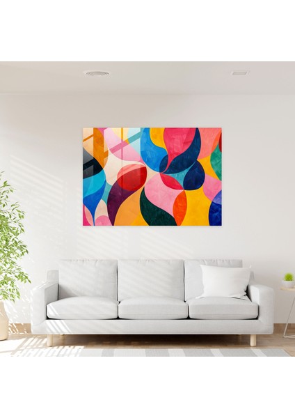 Henri Matisse Modern Sanat: Renkli Soyut Şekiller - Henri Matisse, Ev Dekorasyonu, Henri Matisse, Cam Sanatı, 45X30 cm