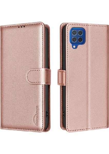 Samsung Galaxy A22 4g Manyetik Kart Tutucu Kickstand Cüzdan Için Flip Case (Yurt Dışından)