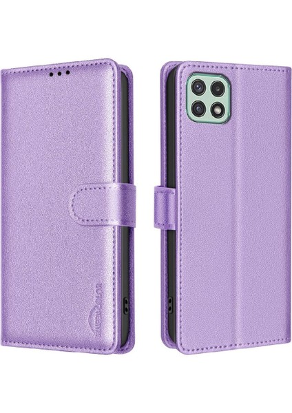 Samsung Galaxy A22 5g Manyetik Rfıd Engelleme Cüzdan Pu Kart Için Flip Case (Yurt Dışından) indirimleri