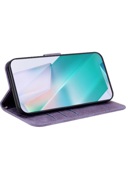 BDT Boutique Tecno Camon 30 Premier Kabartmalı Sevimli Kaplan Flip Folio Kart Kapak Için Kılıf (Yurt Dışından)