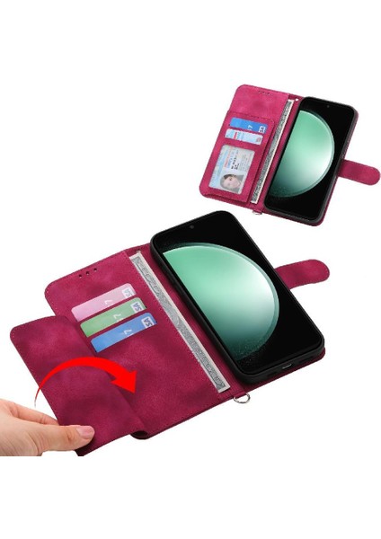 Samsung Galaxy S24 Fe Çoklu Kredi Kartı Yuvaları Için Flip Case Kabartmalı (Yurt Dışından) fiyatları
