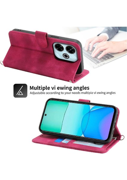 Xiaomi Poco M6 Pro 4g Darbeye Dayanıklı Kabartmalı Çoklu Kredi Için Flip Case (Yurt Dışından) modelleri