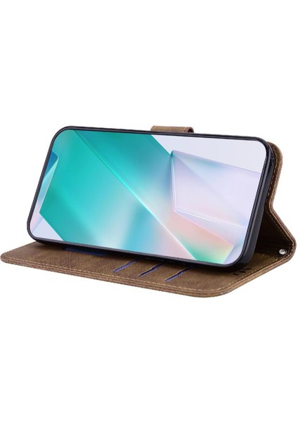 BDT Boutique Xiaomi Poco M6 4g Için Kılıf Tutucu Kapak Kabartmalı Sevimli Kaplan Flip Folio (Yurt Dışından)