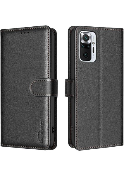 Xiaomi Redmi Not 10 Için Flip Case Pro Max Kart Tutucu Kickstand Cüzdan Pu (Yurt Dışından)
