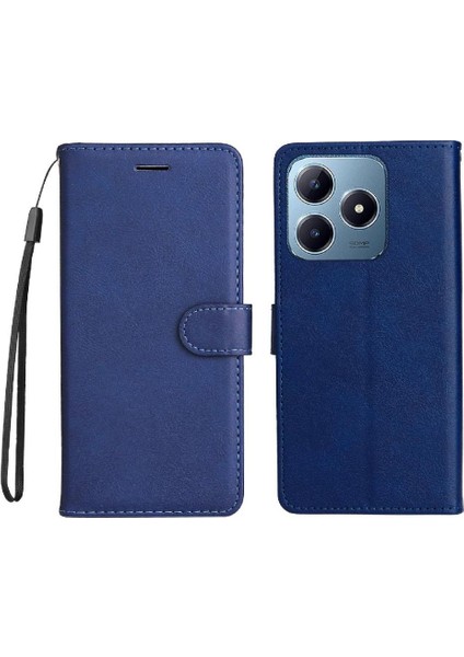 Realme C61 Iş Cüzdan Telefon Kılıfı Için Flip Case Klasik Düz Renk (Yurt Dışından)