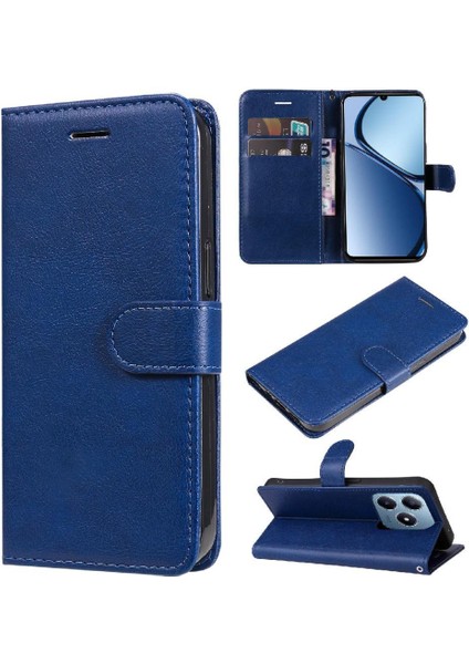 Realme C61 Iş Cüzdan Telefon Kılıfı Için Flip Case Klasik Düz Renk (Yurt Dışından) modelleri