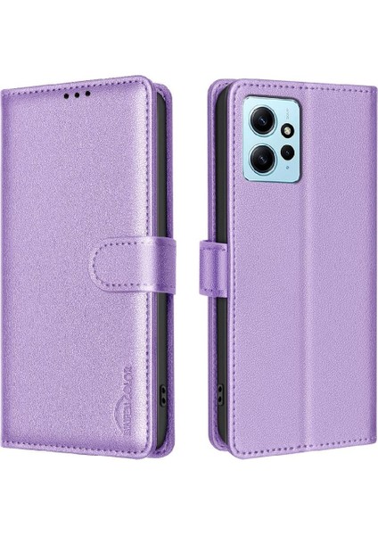 Xiaomi Redmi Not 12 Için Flip Case 4g Manyetik Rfıd Engelleme Kart Tutucu (Yurt Dışından)