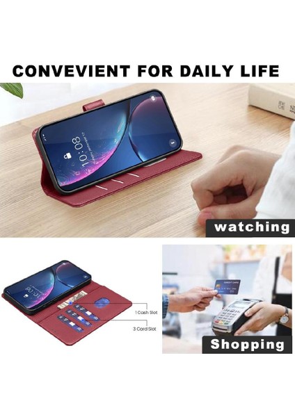 Xiaomi Redmi Not 12 Için Flip Case 4g Manyetik Rfıd Engelleme Kart Tutucu (Yurt Dışından)