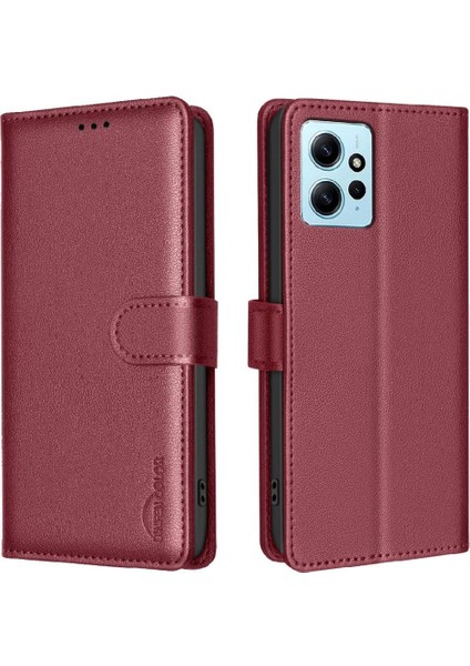 Xiaomi Redmi Not 12 Için Flip Case 4g Manyetik Rfıd Engelleme Kart Tutucu (Yurt Dışından)