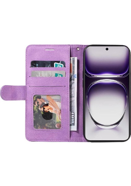 Kart Yuvası Standı Rengi ile Oppo Oppo 12 5g Deri Cüzdan Için Flip Case (Yurt Dışından) modelleri