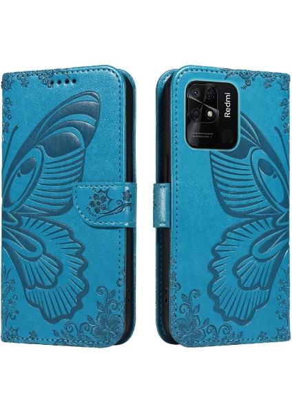 Kredi Kartı Yuvası ile Xiaomi Redmi 10C Yüksek Kaliteli Deri Için Flip Case (Yurt Dışından)