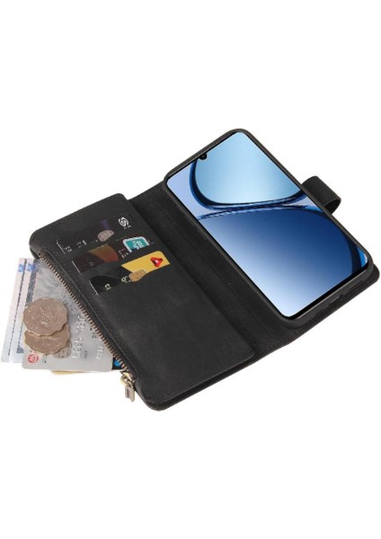 Kart ile Realme C61 Pu Deri Manyetik Kapatma Için Cüzdan Telefon Kılıfı (Yurt Dışından) fırsatları