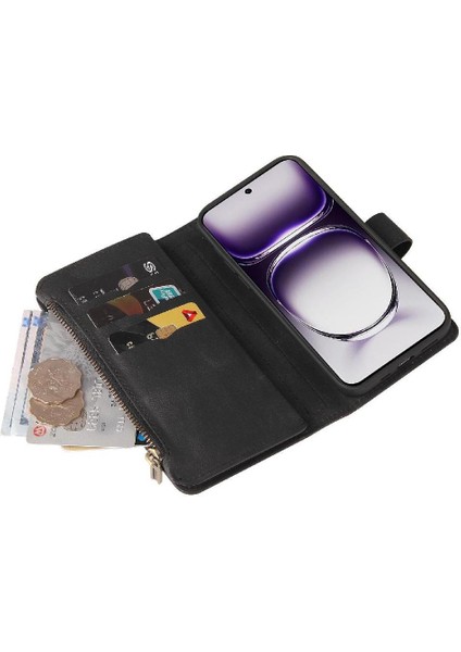 Cüzdan Telefon Kılıfı Için Oppo Oppo 12 5g Onbeş Kart Yuvaları Pu Deri ile (Yurt Dışından) fırsatları