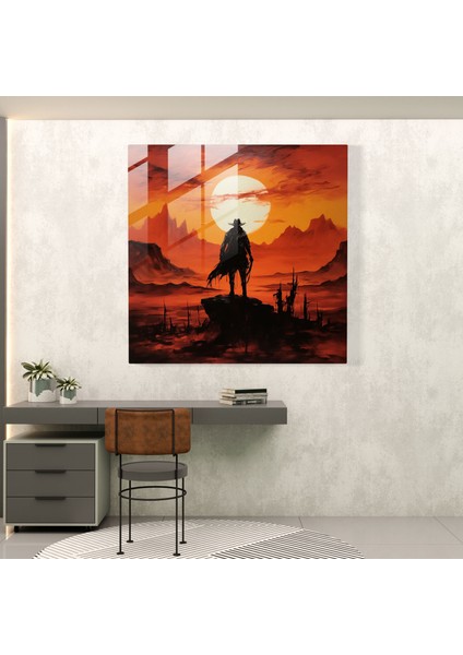 Cesur Kovboy Cam Baskı - Sınır Alevi, 30X30 fiyatları