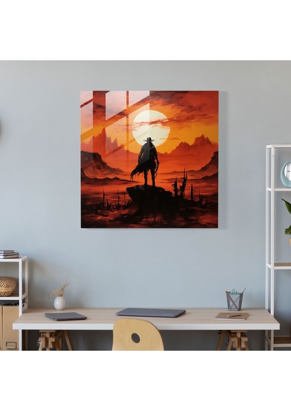 Cesur Kovboy Cam Baskı - Sınır Alevi, 30X30 modelleri