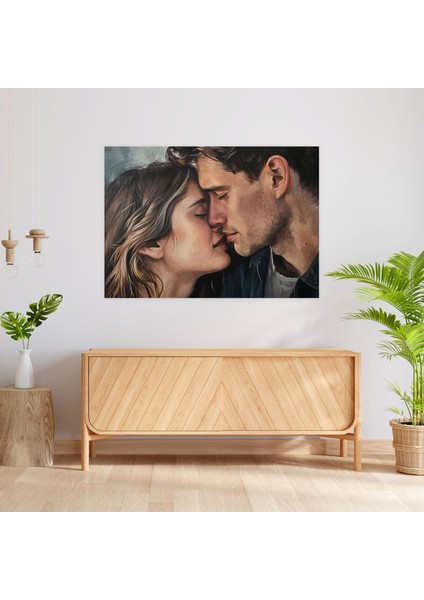 Gerçekçi Çift Kanvas Tablo - Gerçekçilik, Kanvas Tablo, Gerçekçilik, Kanvas Tablo, 50X30
